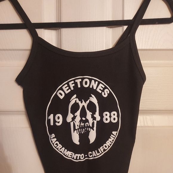 Deftones crop top skull self titled 1988 sacramento numetal shirt y2k slipkn… - Picture 4 of 4